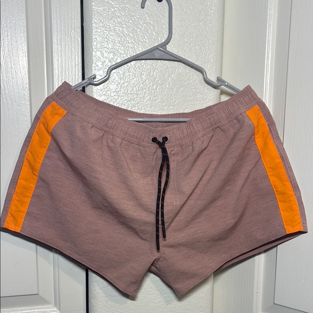 POOL BOYWomen's Mauve Shorts with Orange Side Stripe